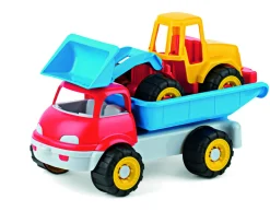 Camion con ruspa. ruote soft. cassone ribaltabile. benna semovente> Giocattoli Mare