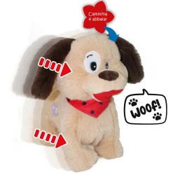 AMI PLUSH Cane interattivo che cammina e abbaia – cucciolo di 24 cm – peluche> Peluche Interattivi