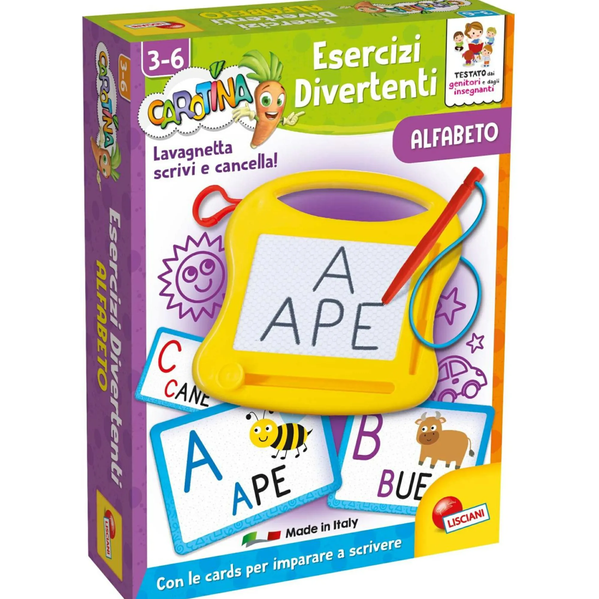 LISCIANI Carotina esercizi divertenti alfabeto> Primi Apprendimenti