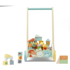 WOOD 'N' PLAY Carrellino primi passi con costruzioni in legno – wood “n” play><noscript><img width=