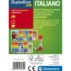 SAPIENTINO Carte quiz - sfida i tuoi amici con divertenti domande di italiano> Primi Apprendimenti
