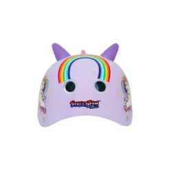 Caschetto 3d per bambini per bicicletta e monopattino unicorno rosa><noscript><img width=