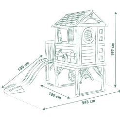 SMOBY Casetta palafitta per bambini life – divertimento sicuro per i piccoli avventurieri><noscript><img width=