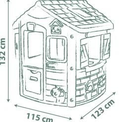SMOBY Casetta life jura lodge per bambini – gioco all’aperto resistente e sicura – 2+><noscript><img width=
