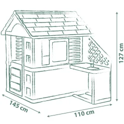 SMOBY Casetta natura con cucina eco – 2+><noscript><img width=