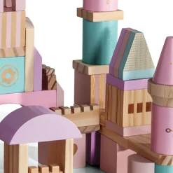 FAO Schwarz Castello di mattoncini in legno colorati da 75 pezzi><noscript><img width=