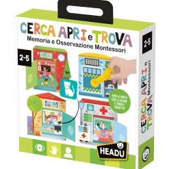 HEADU Cerca, apri e trova – allenamento visivo e manualità per bambini -24m+ –> Primi Apprendimenti