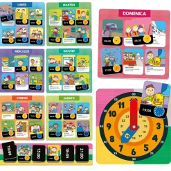 HEADU Che ora e’. new version.l’orologio e la mia giornata.made in italy> Primi Apprendimenti