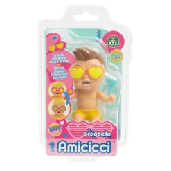 GIOCHI PREZIOSI Cicciobello amicicci beach elvis con  occhiali dotati di lenti che cambiano colore quando sono esposti al sole> Mini Dolls