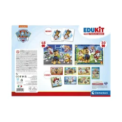 CLEMENTONI – 18291 – edukit 4 in 1  paw patrol con un puzzle da 30 pezzi e uno da 48, un memo e sei cubi><noscript><img width=