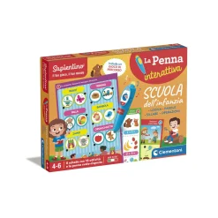 SAPIENTINO Clementoni – 16749 – penna scuola infanzia 4 6 con penna interattiva> Primi Apprendimenti