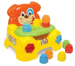 CLEMMY Clementoni – 17080 – poltroncina portamattoncini cagnolino> Costruzioni Bambini