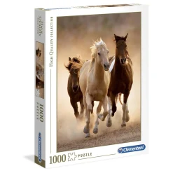CLEMENTONI – 39168 – puzzle 1000 hqc running horses 70 x 50 cm> Puzzle Per Adulti|Puzzle 1000 Pezzi