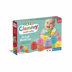 CLEMMY Clementoni – 17988 – soft – confezione 10 mattoncini> Costruzioni Bambini