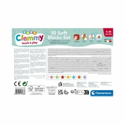 CLEMMY Clementoni – 17988 – soft – confezione 10 mattoncini><noscript><img width=