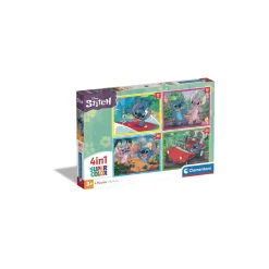 CLEMENTONI – puzzle supercolor 4in1 disney stitch> Puzzle Per Bambini