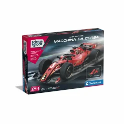 CLEMENTONI – science & play build – macchina da corsa rossa, 19369> Giochi Scientifici