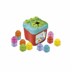 CLEMMY Clementoni – soft – touch, build and play sensory bucket, mattoncini morbidi> Costruzioni Bambini