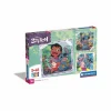CLEMENTONI – supercolor puzzle disney stitch – 3×48 pezzi, 25321> Puzzle Per Bambini