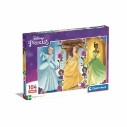 CLEMENTONI – supercolor puzzle disney princess – 104 pezzi, 25772> Puzzle Per Bambini