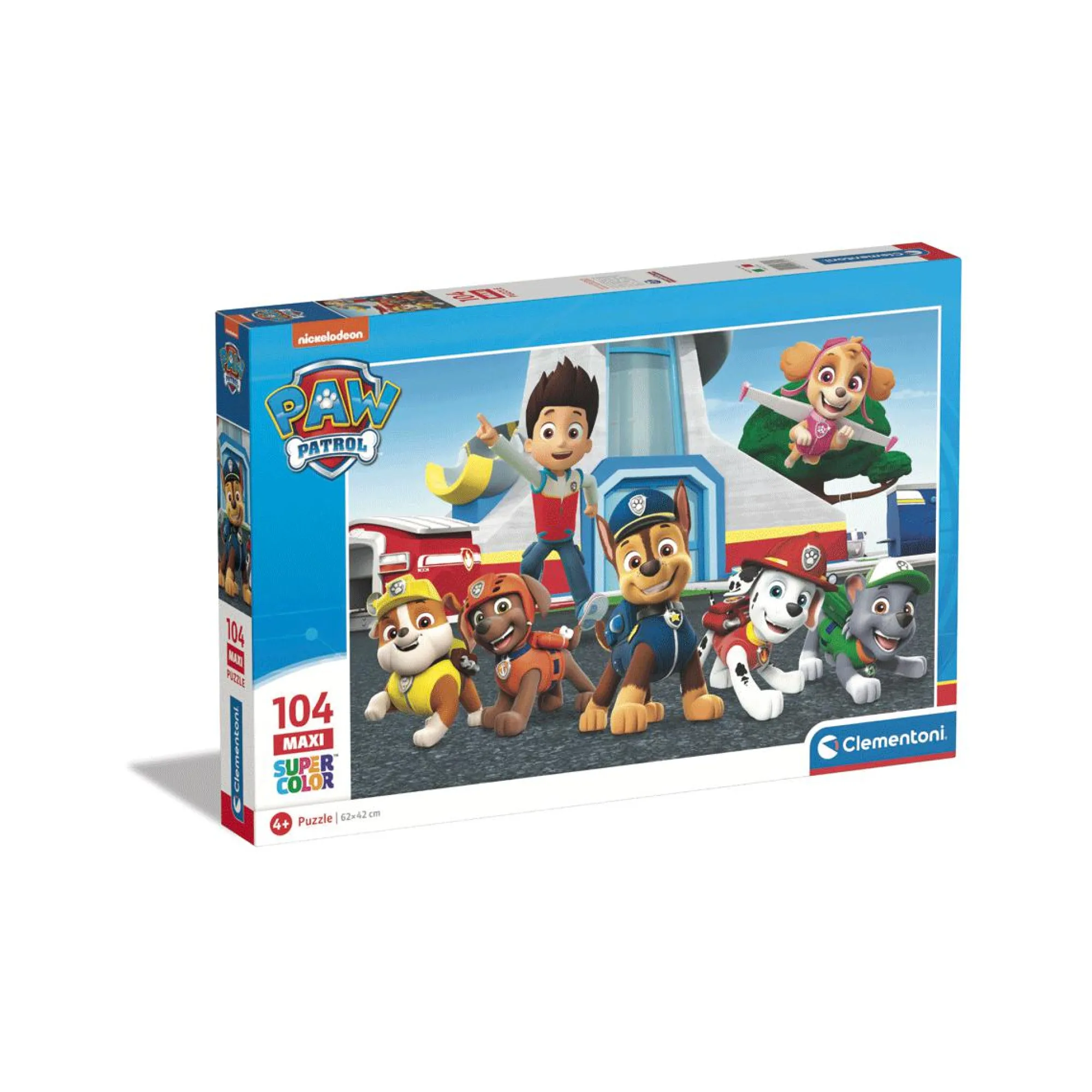CLEMENTONI – supercolor puzzle bambini paw patrol – 104 pezzi> Puzzle Per Bambini