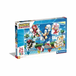 CLEMENTONI – supercolor puzzle sonic – 24 pezzi, 28526> Puzzle Per Bambini