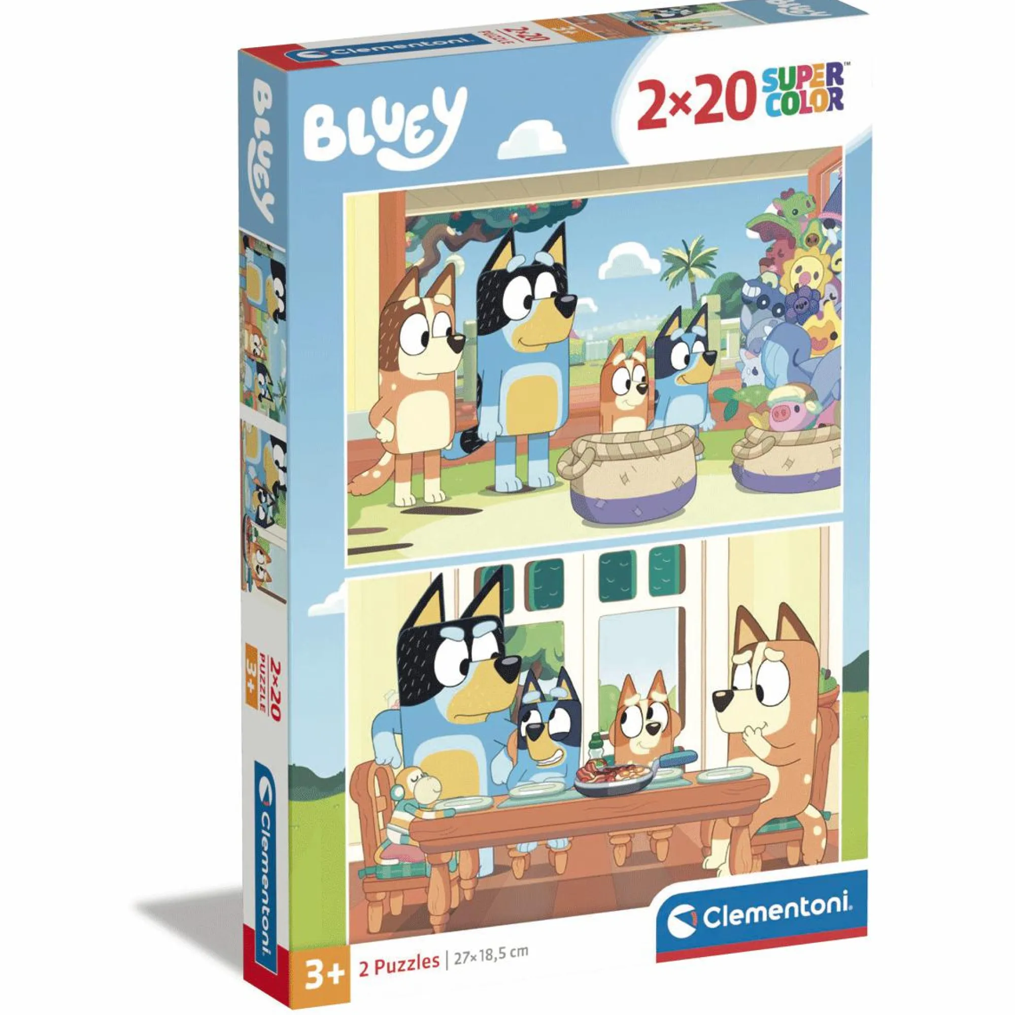 CLEMENTONI – supercolor puzzle bluey – 20 pezzi, 24807> Puzzle Per Bambini