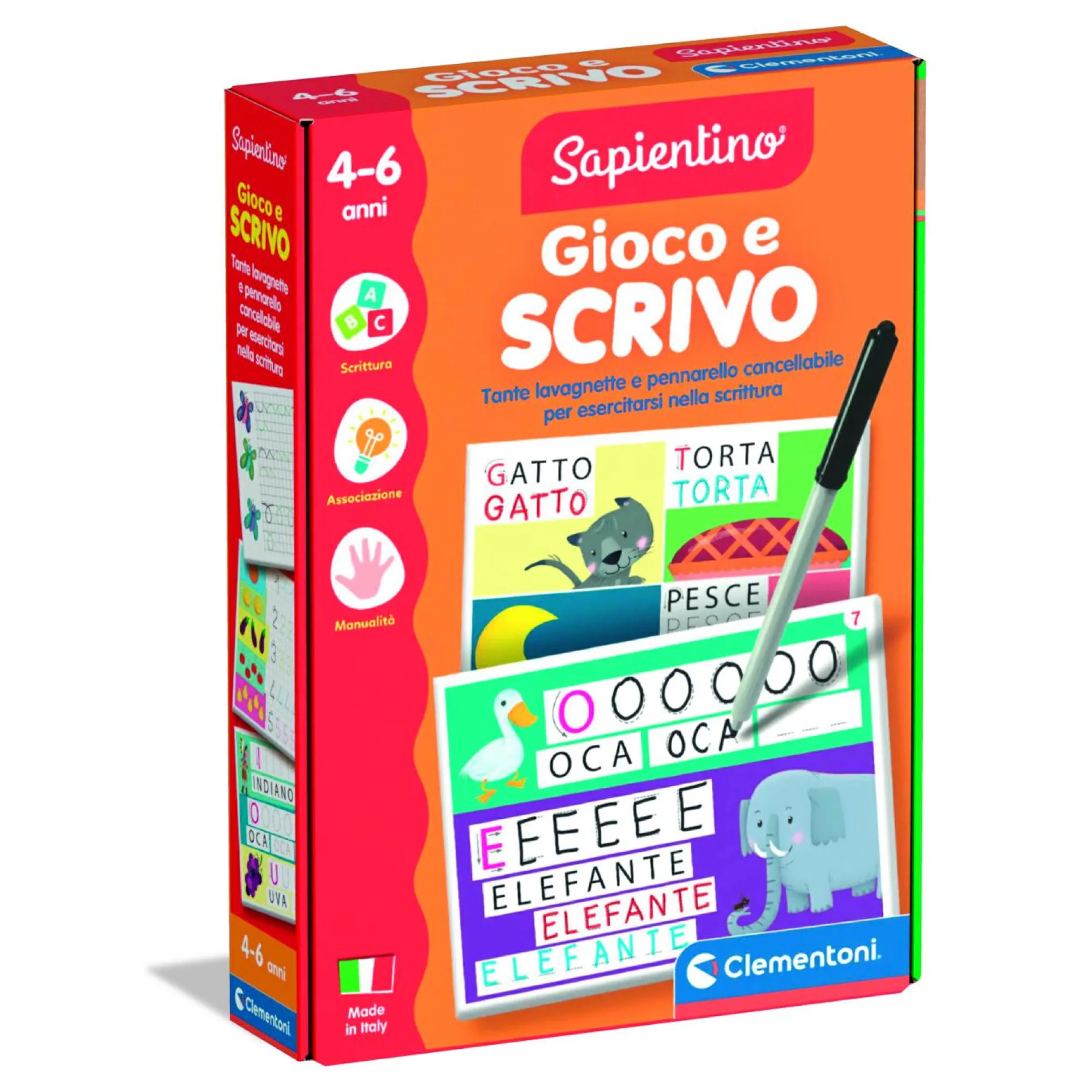 SAPIENTINO Clementoni imparo a scrivere 16844 – gioco educativo scrittura per bambini> Giochi Educativi In Legno