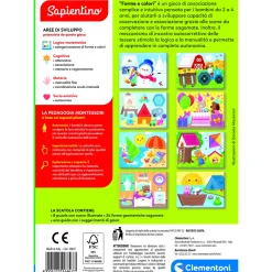 SAPIENTINO Clementoni montessori forme e colori 16847 – gioco educativo per bambini><noscript><img width=