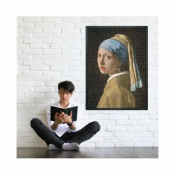 CLEMENTONI puzzle museum collection – vermeer, “girl with pearl earring” – 1000 pezzi, puzzle adulti><noscript><img width=