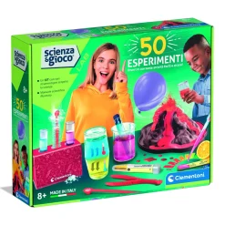 CLEMENTONI scienza & gioco i migliori 50 esperimenti 19430 – kit di esperimenti scientifici> Giochi Scientifici