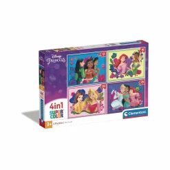 DISNEY PRINCESS Clementoni supercolor puzzle – 1×12 + 1×16 + 1×20 + 1×24 pezzi, puzzle bambini 3 anni> Puzzle Per Bambini