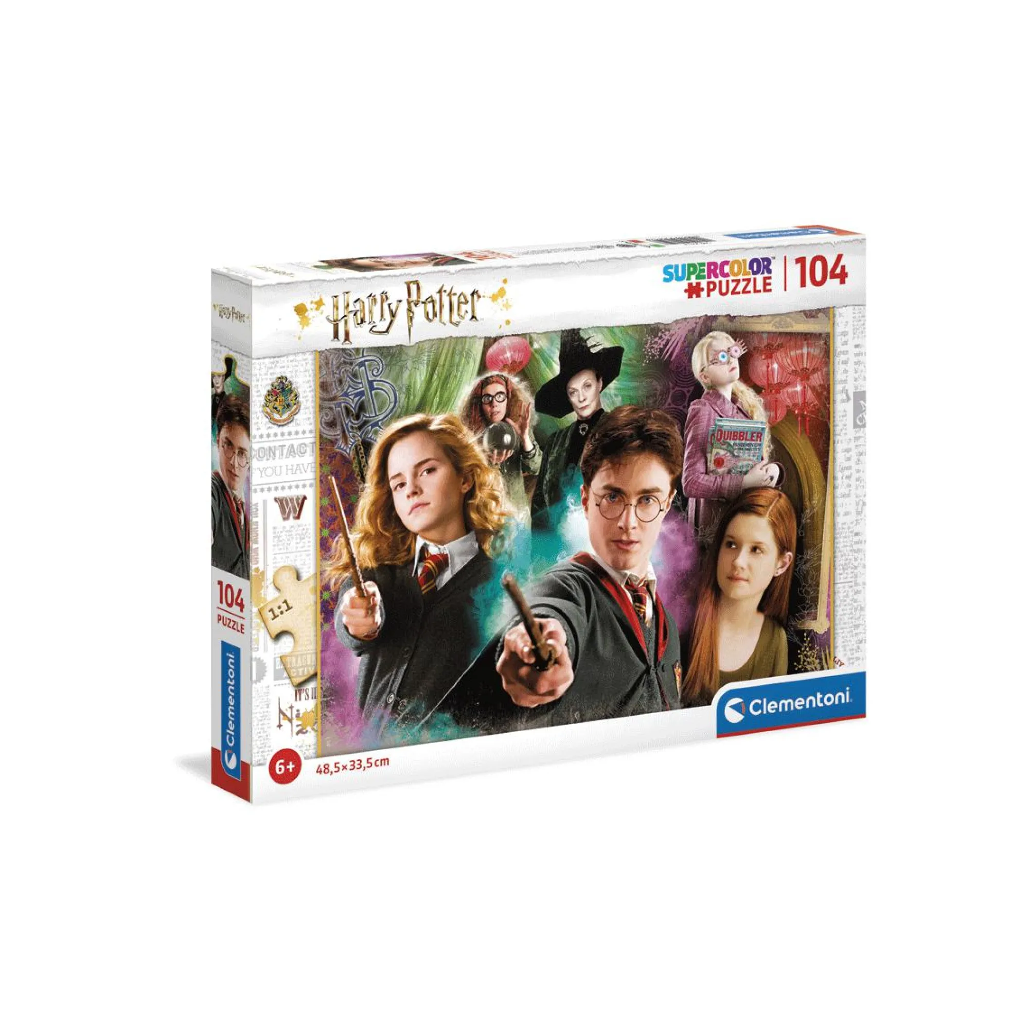 CLEMENTONI supercolor puzzle harry potter – 104 pezzi, puzzle bambini 6 anni> Puzzle Per Bambini