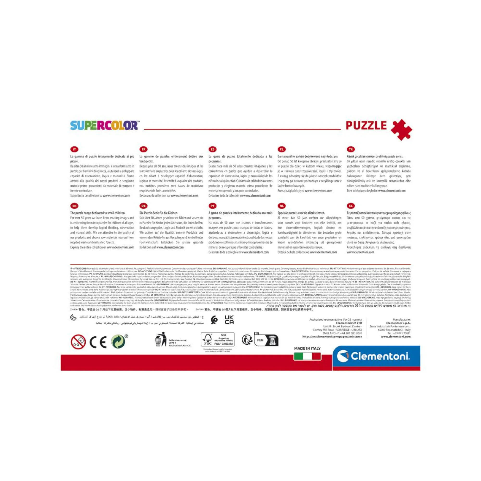 CLEMENTONI supercolor puzzle harry potter – 104 pezzi, puzzle bambini 6 anni> Puzzle Per Bambini