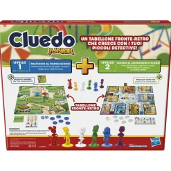 HASBRO GAMING Cluedo junior, gioco in scatola , tabellone fronte-retro, 2 giochi in 1, gioco di mistero per bambini e bambine più piccoli, giochi da tavolo per bambini e bambine><noscript><img width=