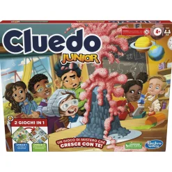 HASBRO GAMING Cluedo junior, gioco in scatola , tabellone fronte-retro, 2 giochi in 1, gioco di mistero per bambini e bambine più piccoli, giochi da tavolo per bambini e bambine><noscript><img width=