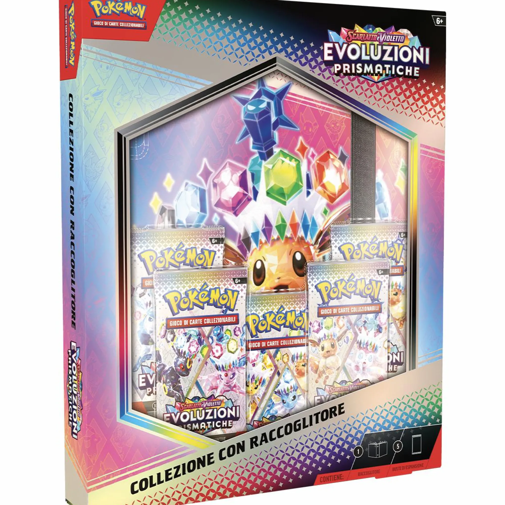 POKEMON Collezione con raccoglitore dell’espansione scarlatto e violetto – evoluzioni prismatiche> Giochi Di Carte