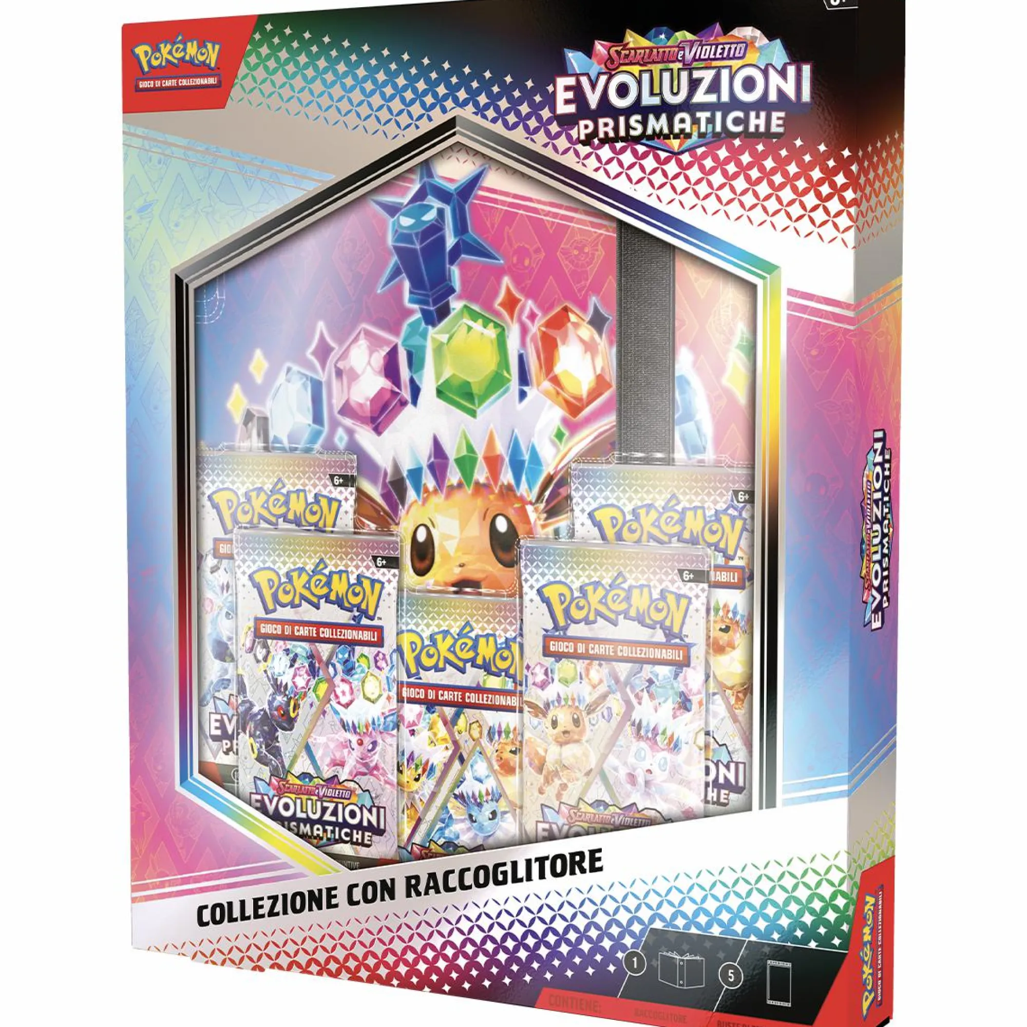 POKEMON Collezione con raccoglitore dell’espansione scarlatto e violetto – evoluzioni prismatiche> Giochi Di Carte