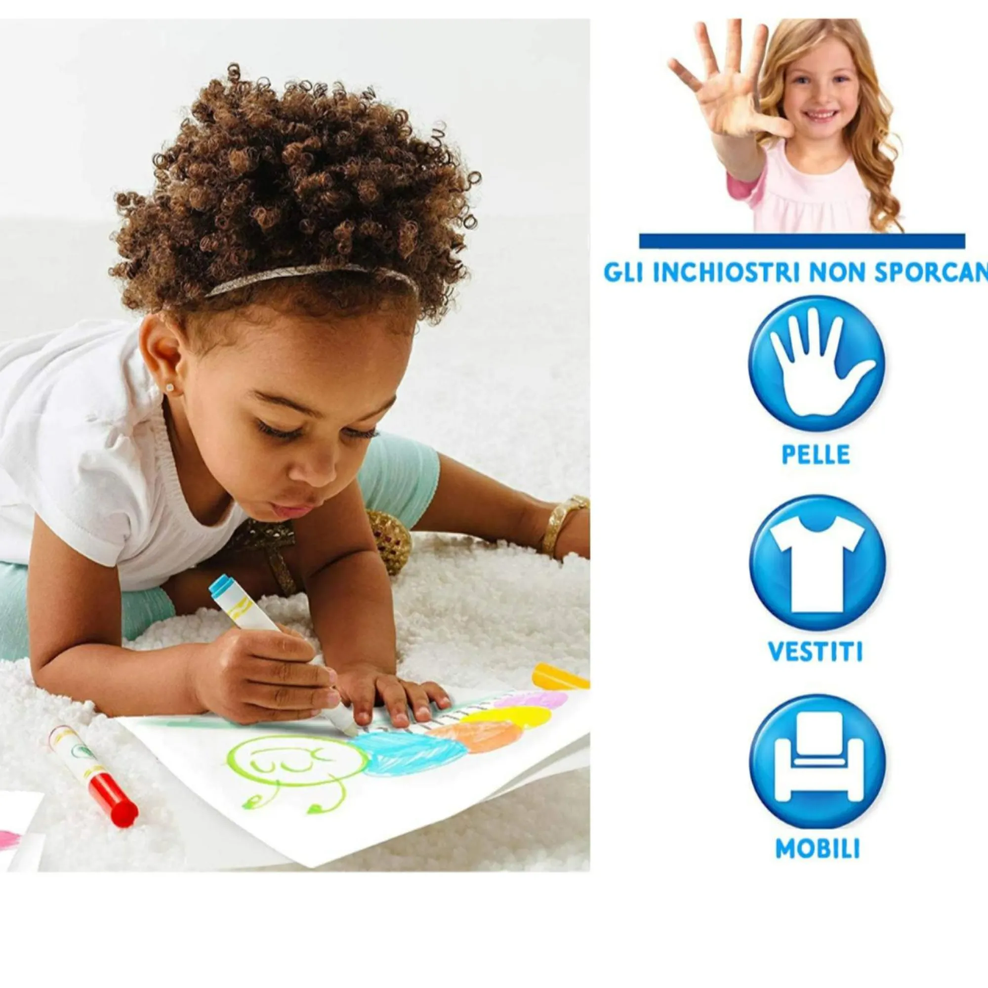 CRAYOLA Color wonder, ariel set con 18 pagine da colorare e 4 pennarelli> Kit Artistici E Pittura