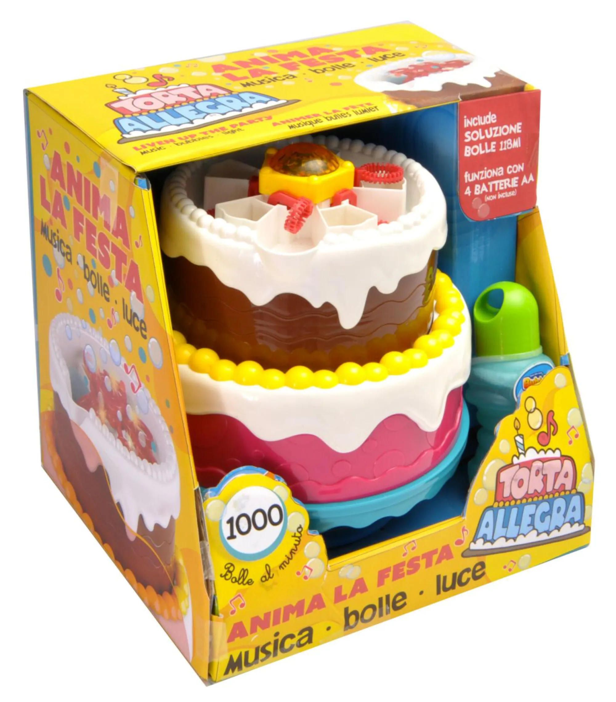 Minnie Coloratissima torta di compleanno sparabolle con luci e musica> Pistole Ad Acqua