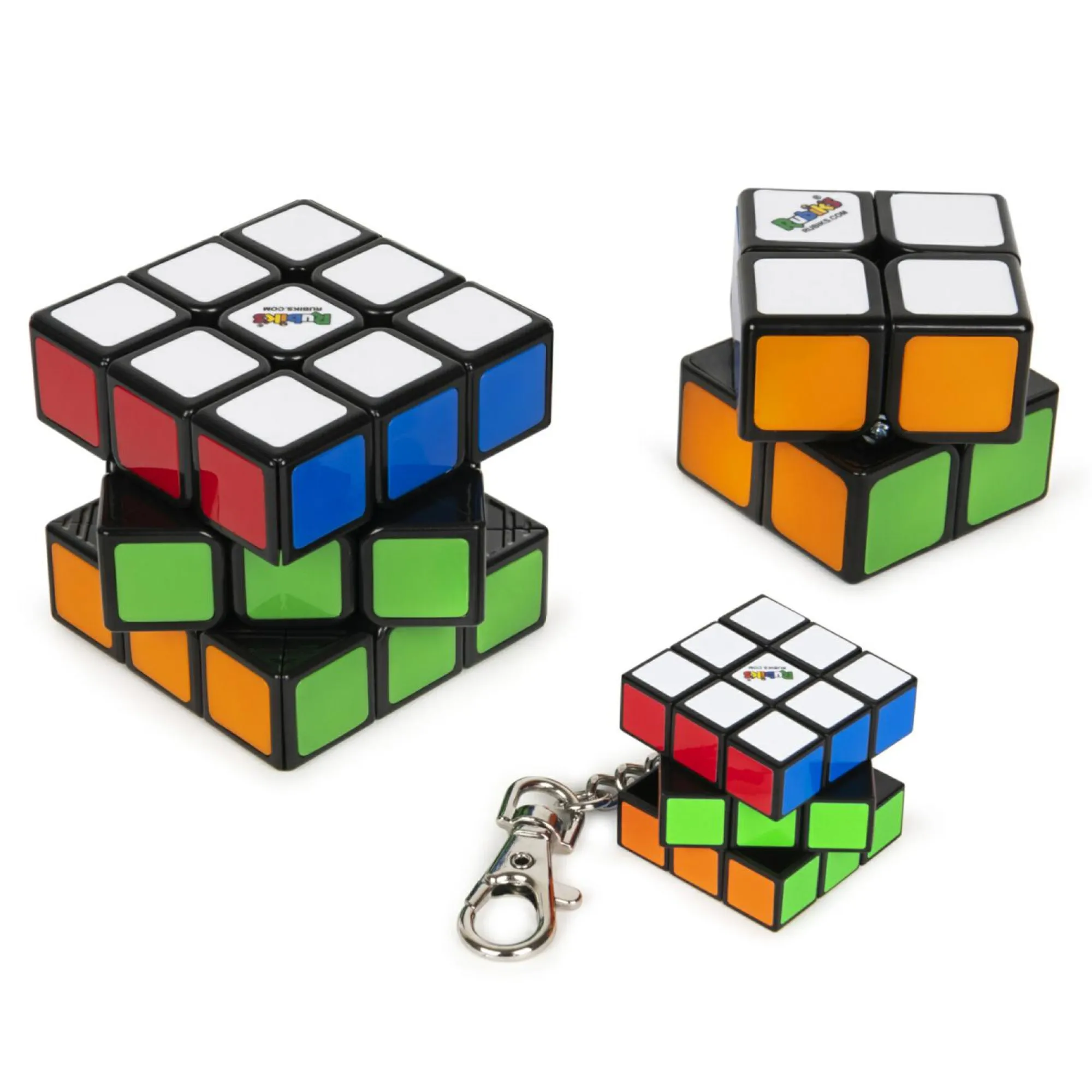 RUBIK'S CUBE Confezione di rompicapo rubik: cubo 3×3, cubo 2×2 e cubo portachiavi 3×3 – set completo di puzzle> Giochi Di Strategia