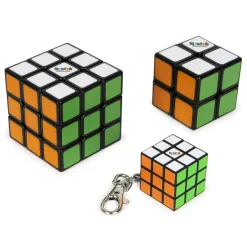 RUBIK'S CUBE Confezione di rompicapo rubik: cubo 3×3, cubo 2×2 e cubo portachiavi 3×3 – set completo di puzzle><noscript><img width=