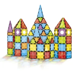 ZIG ZAG Costruzioni magnetiche per bambini – 100 piastrelle magnetiche> Set Costruzioni