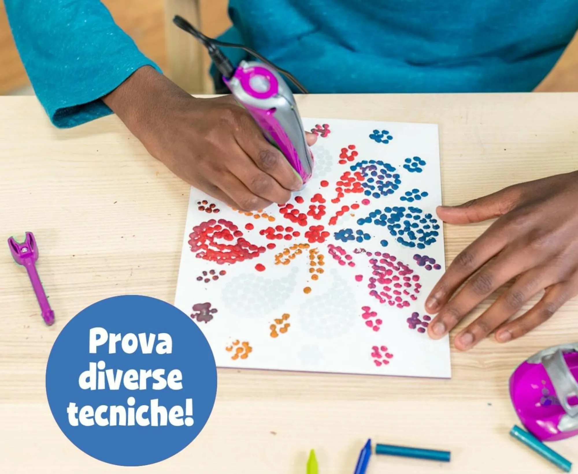 CRAYOLA – super pen unicorno neon, gioco per sciogliere i pastelli a cera e creare disegni in rilievo, attività creativa e regalo per bambini, età 8+> Cancelleria E Accessori