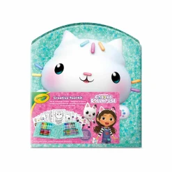 CRAYOLA – valigetta creativa gabby’s dollhouse, 40 pezzi con pennarelli, pastelli a cera, pagine da colorare, adesivi, idea regalo e attività creativa per bambini da 5 anni> Kit Artistici E Pittura