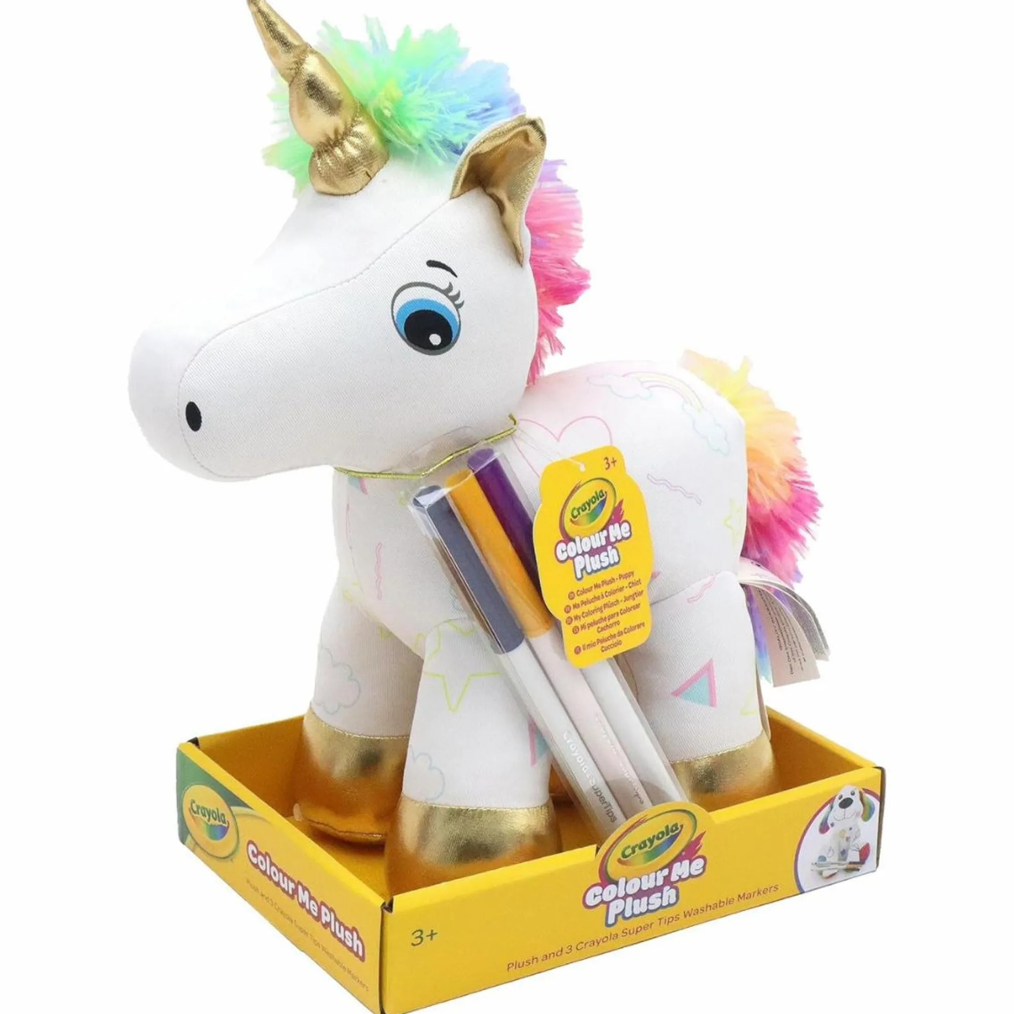 CRAYOLA colour me plush unicorn – colora e decora il tuo peluche> Kit Artistici E Pittura