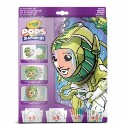 CRAYOLA pops 3d activity set spazio e astronauti – colora e crea disegni tridimensionali><noscript><img width=
