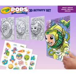 CRAYOLA pops 3d activity set spazio e astronauti – colora e crea disegni tridimensionali><noscript><img width=