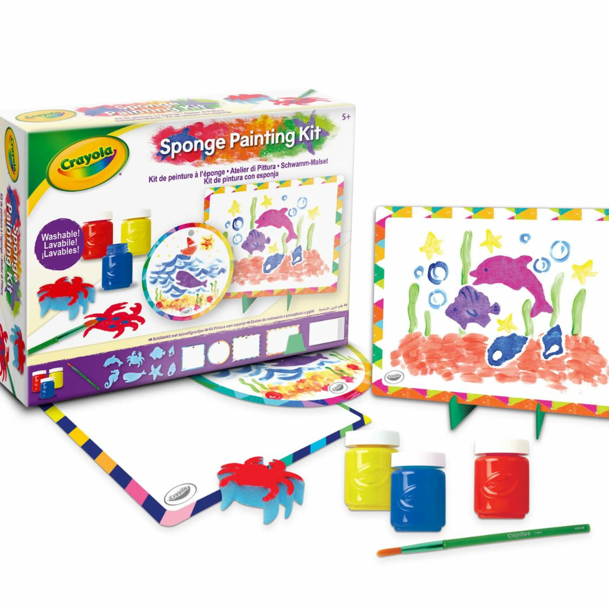 CRAYOLA set atelier di pittura – dipingi con tempere lavabili, attività creativa per bambini> Kit Artistici E Pittura
