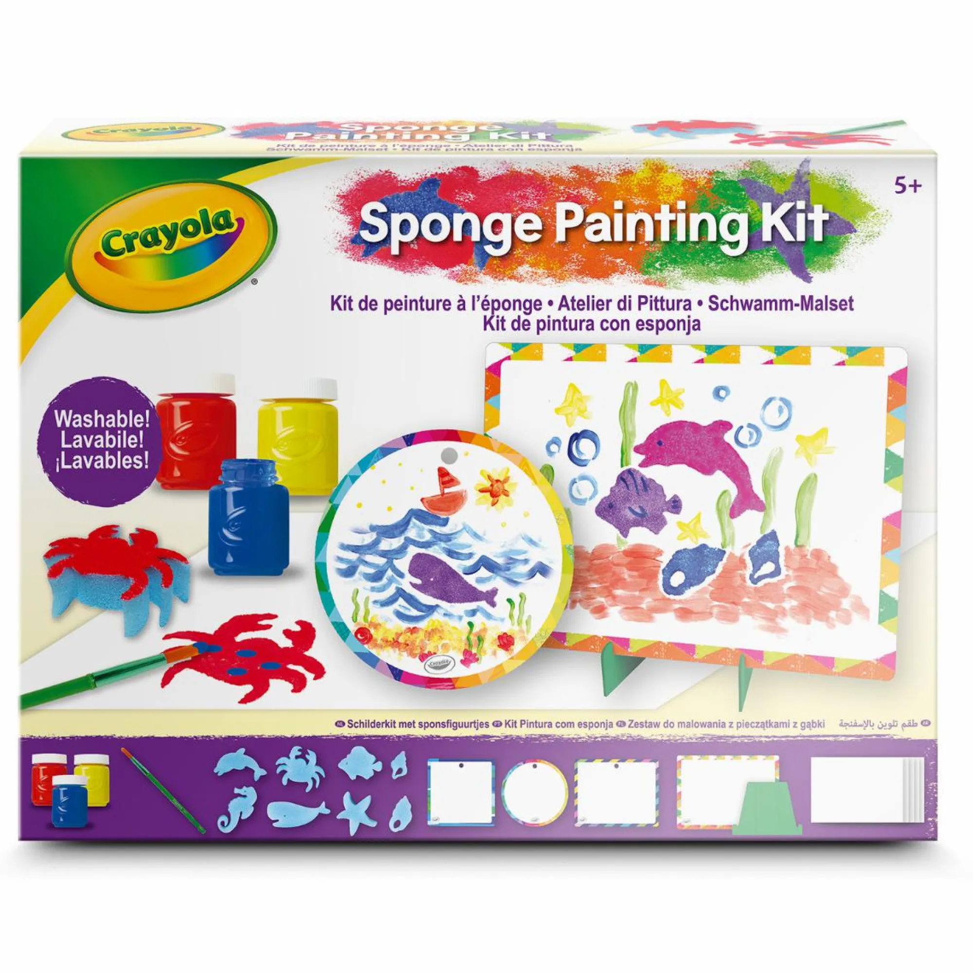 CRAYOLA set atelier di pittura – dipingi con tempere lavabili, attività creativa per bambini> Kit Artistici E Pittura